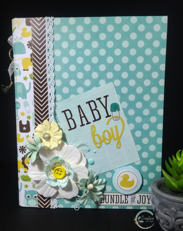 Baby Boy Mini Scrapbook Album, Baby Boy Mini Album, Baby Boy